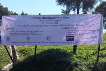 Global handwashing day banner.